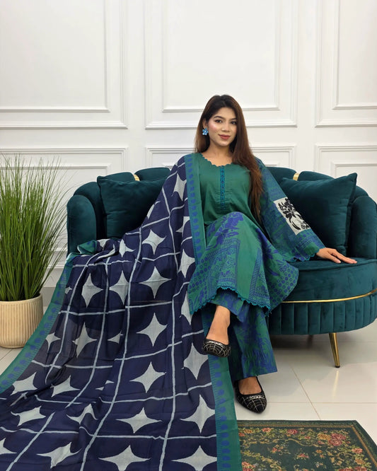 লাক্সারি লন থ্রি-পিস