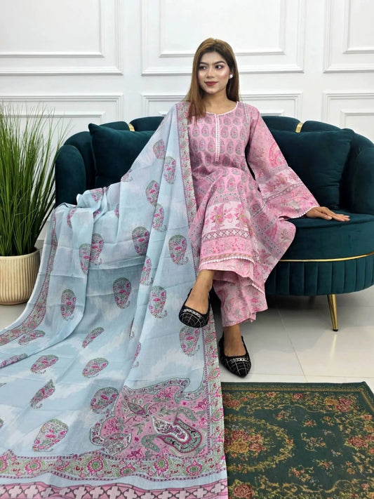 লাক্সারি লন থ্রি-পিস